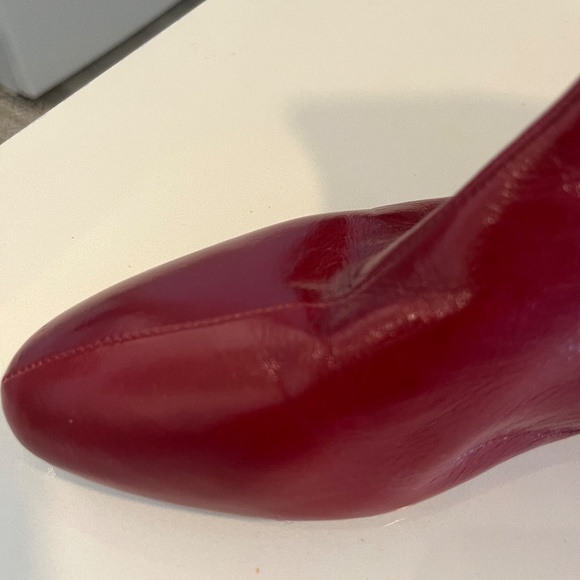 Red leather ankle boots - Picture 8 of 11